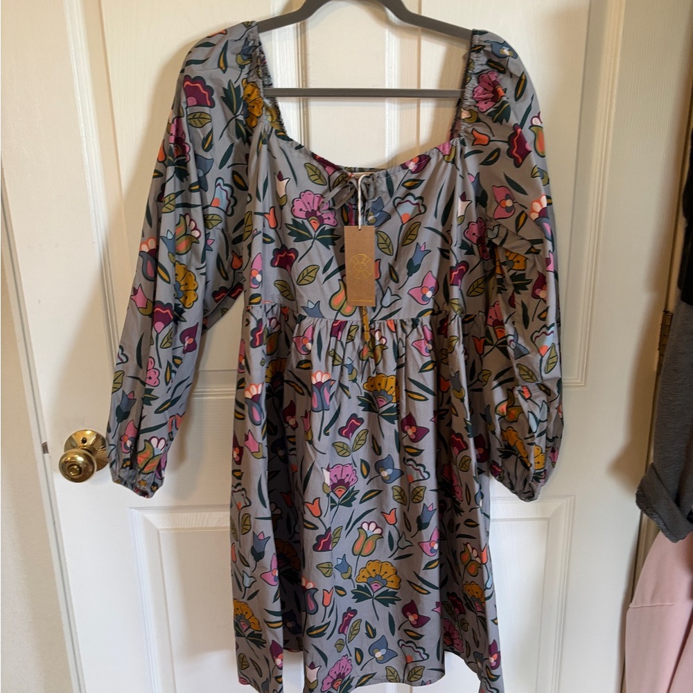 Floral Women's Dress in Gray by [Bethany Yellowtail]
